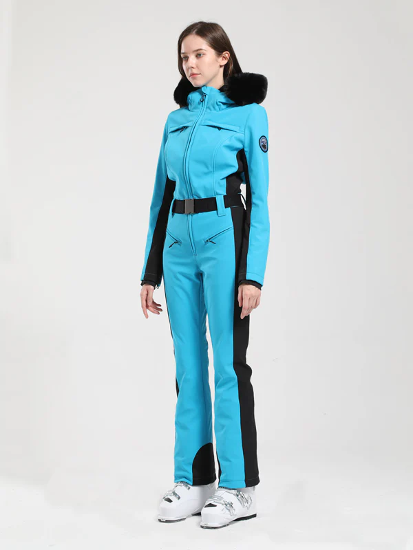 Women's Gsou Snow Classic Faux-Fur Trim Flare Dawn Ski Suit - Image 22