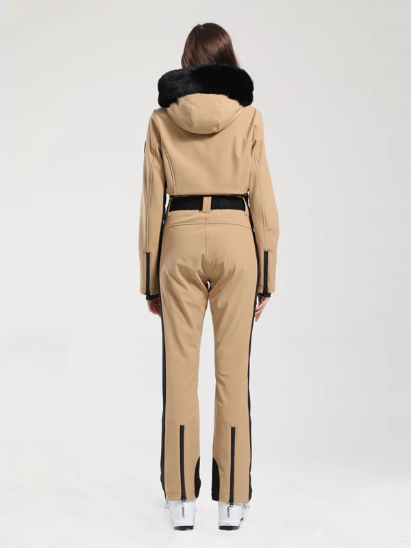 Women's Gsou Snow Classic Faux-Fur Trim Flare Dawn Ski Suit - Image 27