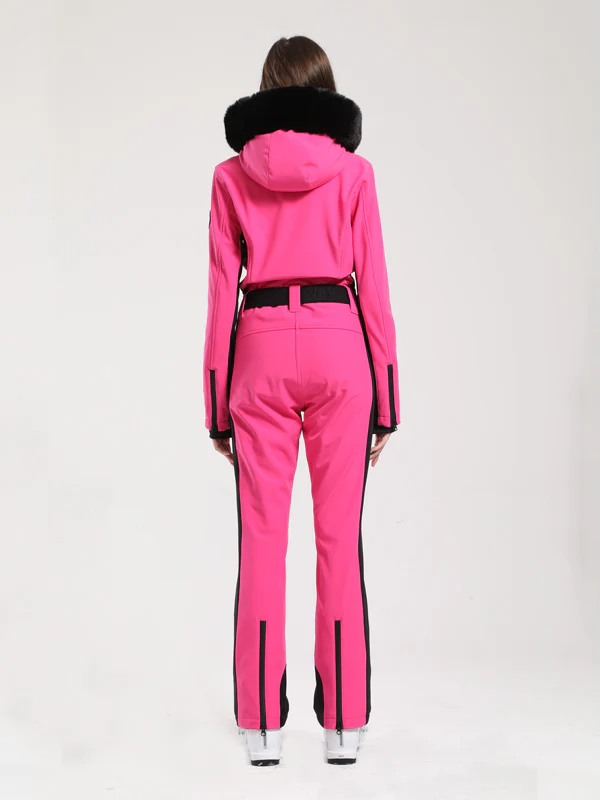 Women's Gsou Snow Classic Faux-Fur Trim Flare Dawn Ski Suit - Image 5