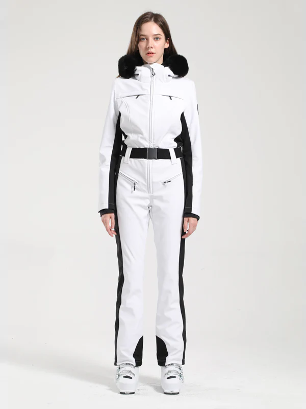 Women's Gsou Snow Classic Faux-Fur Trim Flare Dawn Ski Suit - Image 7