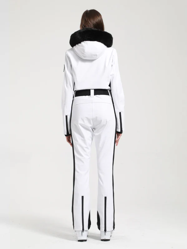 Women's Gsou Snow Classic Faux-Fur Trim Flare Dawn Ski Suit - Image 8