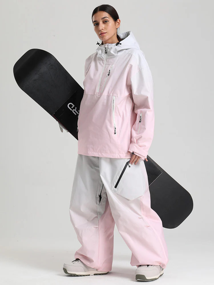 Women's Gsou Snow Durable Mountain Vibe Pullover Anorak Baggy Snow Suits - Image 25