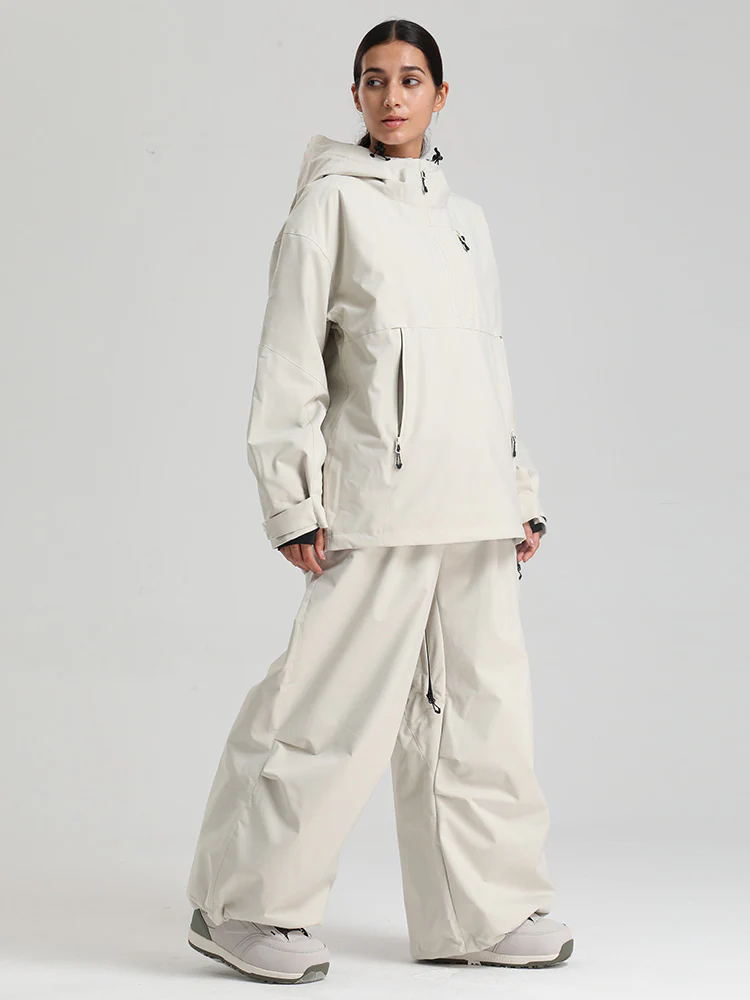 Women's Gsou Snow Durable Mountain Vibe Pullover Anorak Baggy Snow Suits - Image 3
