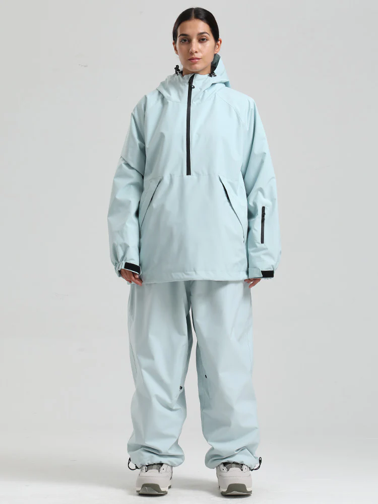Women's Gsou Snow Durable Urban Vibe Pullover Anorak Snowboard Suits - Image 16