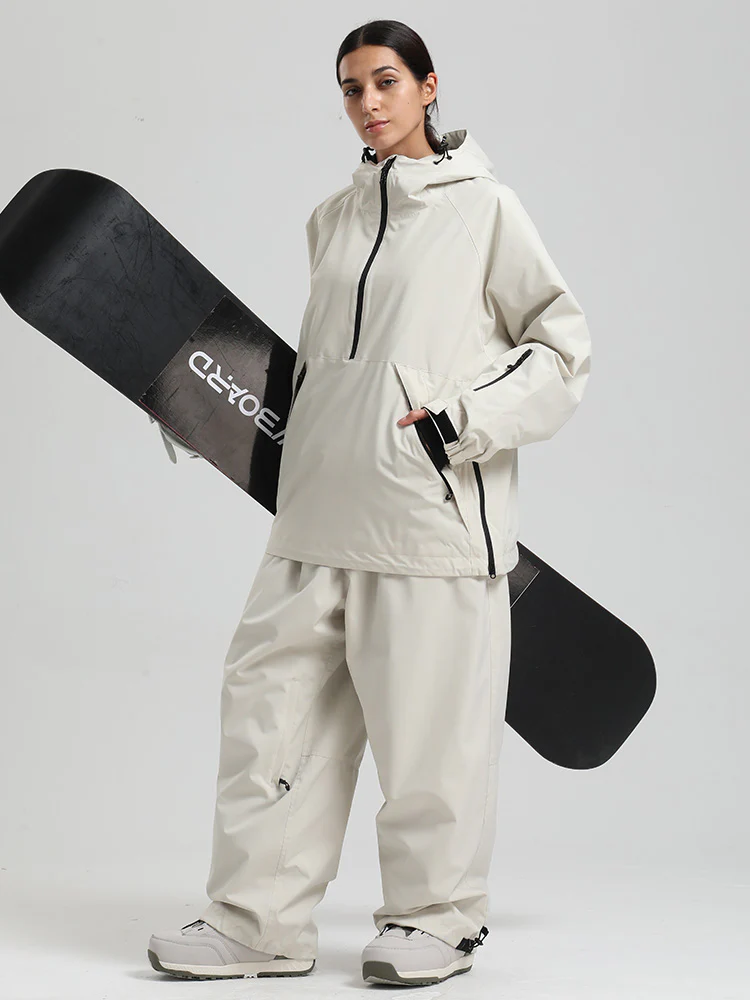 Women's Gsou Snow Durable Urban Vibe Pullover Anorak Snowboard Suits - Image 5