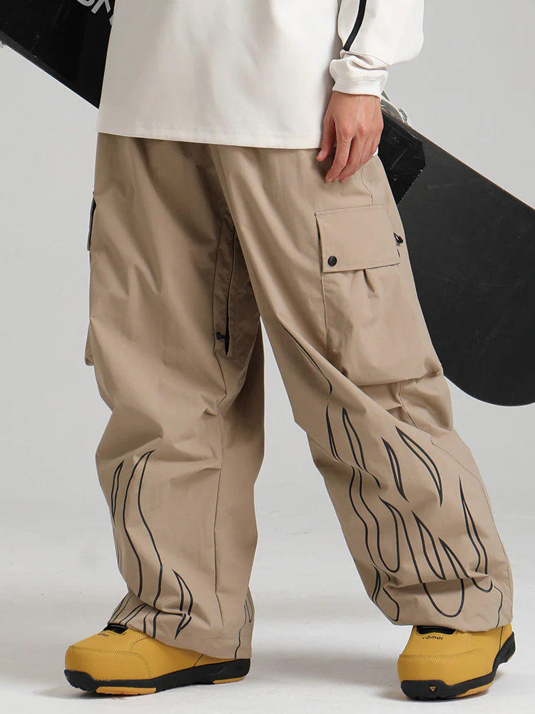 Women's Gsou Snow Furious Spark Reflective Fire Cargo Snow Pants - Image 11