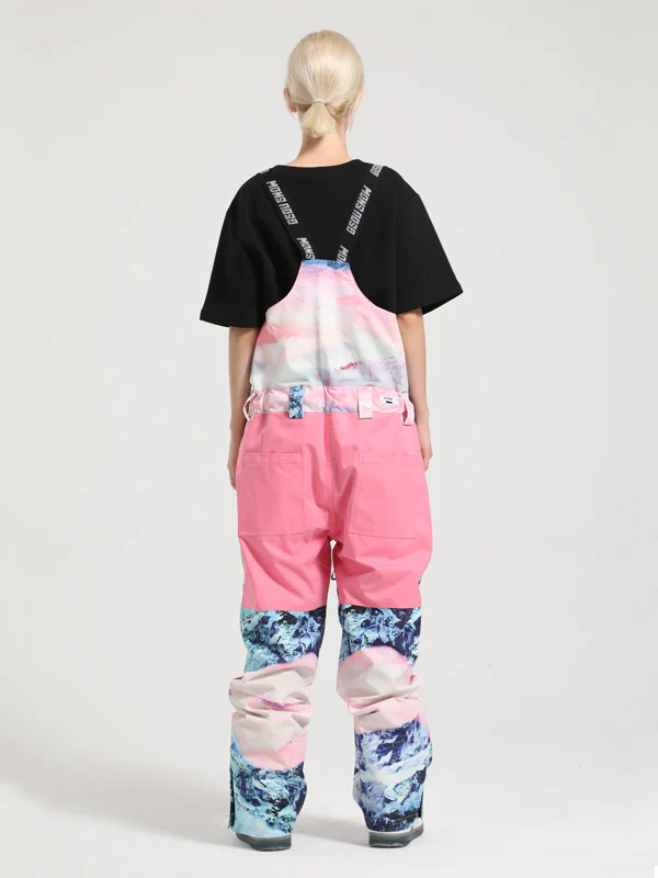 Women's Gsou Snow Mountain Discover Colorblock Ski Bibs Pants - Image 3