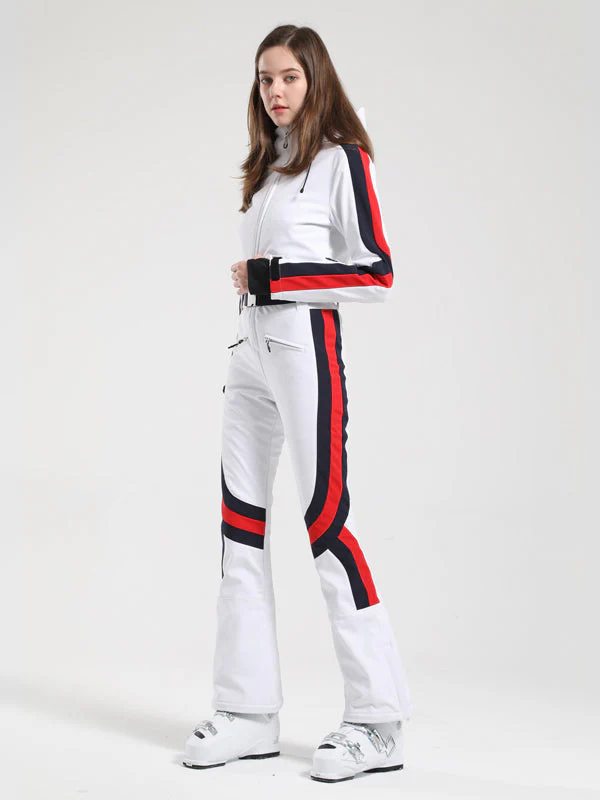 Women's Gsou Snow Retro Stripe Flare Ski Suit - Image 19