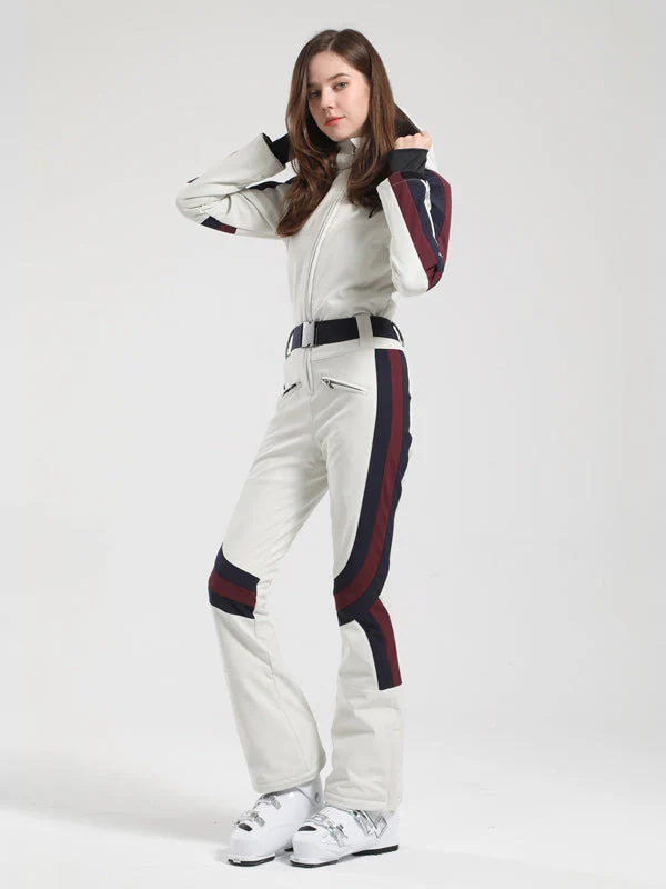 Women's Gsou Snow Retro Stripe Flare Ski Suit - Image 2