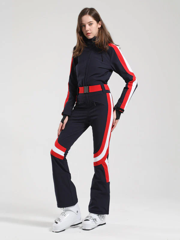 Women's Gsou Snow Retro Stripe Flare Ski Suit - Image 6
