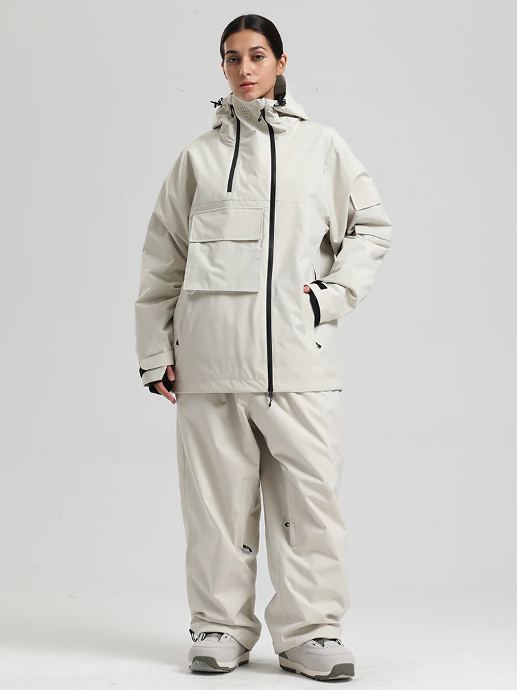 Women's Gsou Snow Terrain Flow FlexZip Hybrid Cargo Snowboard Suits - Image 10
