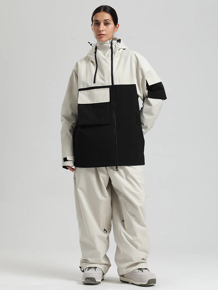 Women's Gsou Snow Terrain Flow FlexZip Hybrid Cargo Snowboard Suits - Image 13