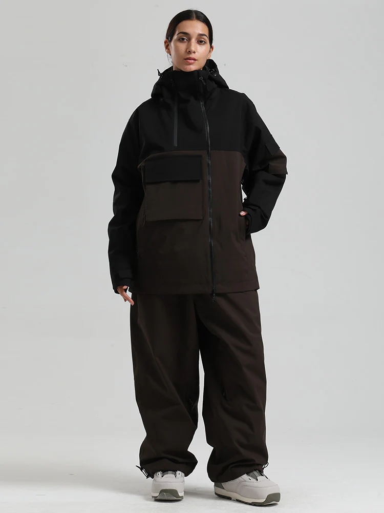 Women's Gsou Snow Terrain Flow FlexZip Hybrid Cargo Snowboard Suits - Image 22