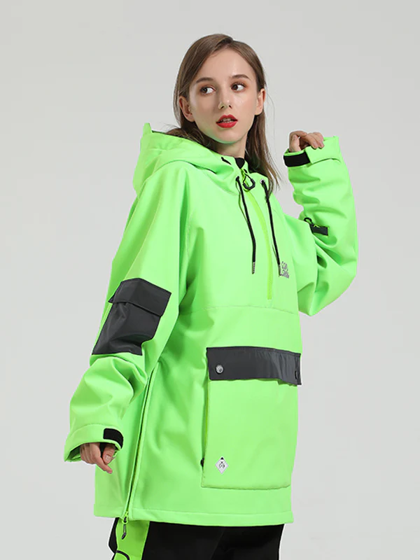 Women's Gsou Snow Unisex Reflective Mountain Mission Anorak Snow Jacket - Image 2