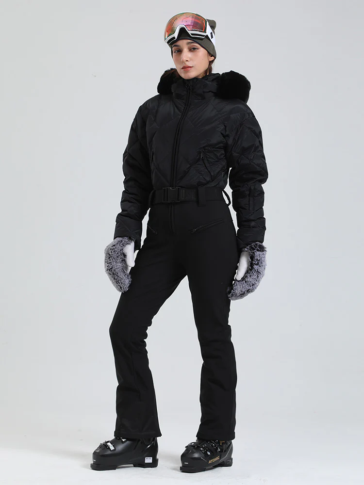 Women's Arctic Vogue DownTop Fleece-Lined Mountain Chic Ski Jumpsuit - Image 9