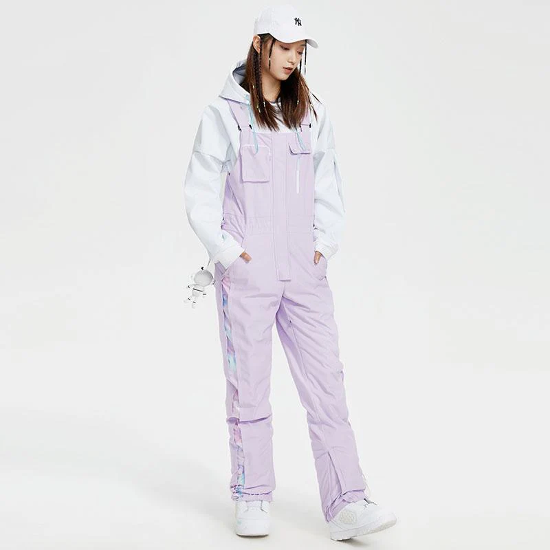 Women's High Experience Winter Stylish Mountain Discover Snowboard Pants Ski Bibs - Image 5