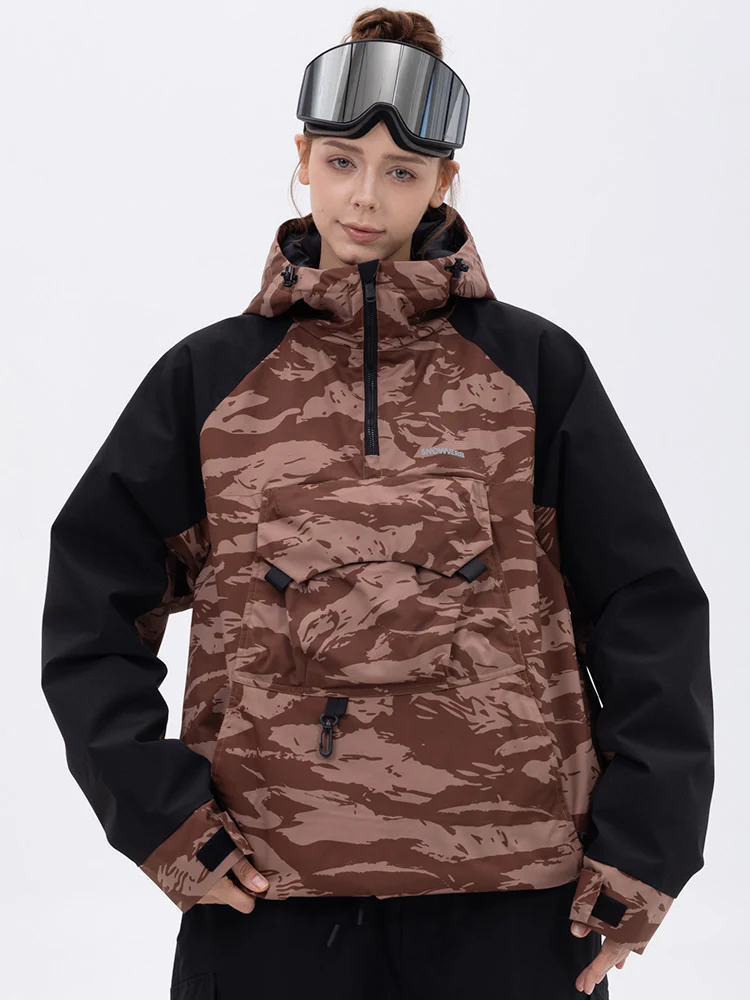 Women's Men's Mountain Freestyle Cargo Pocket Bomber Camo Snowboard Jacket (US Local Fulfillment) - Image 6