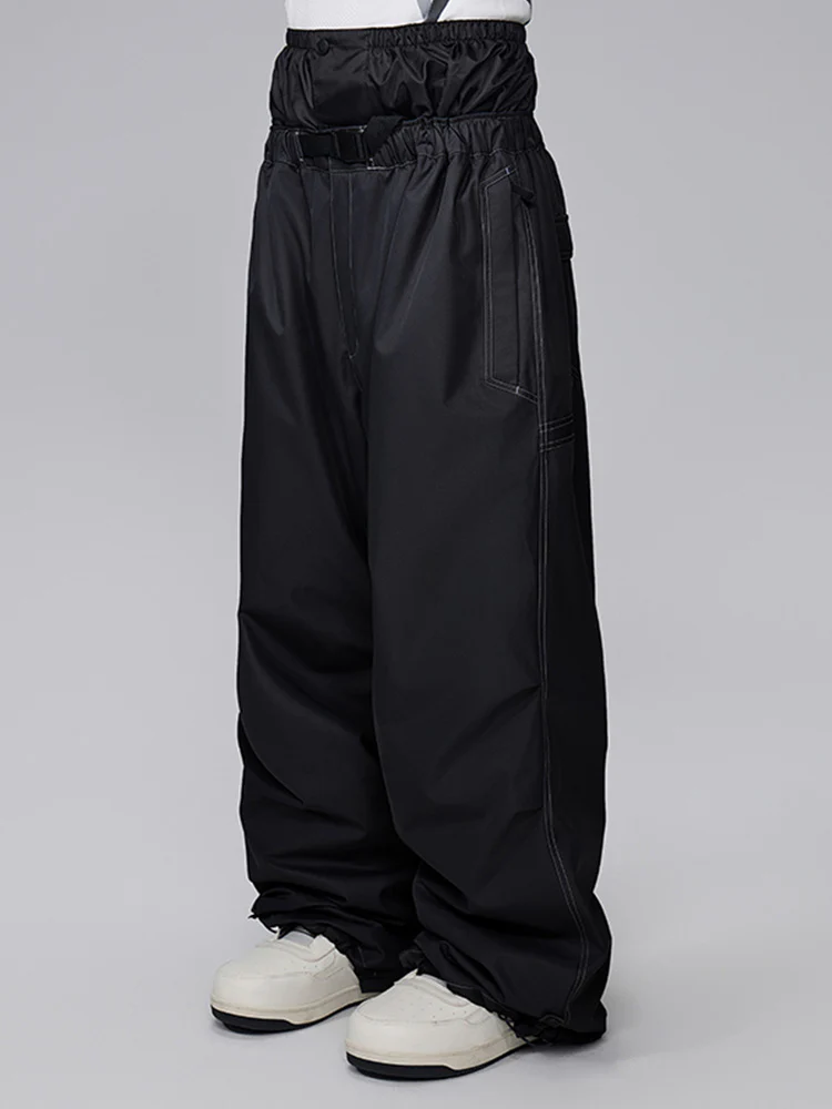 Women's Mountain Freerider Freestyle Snowboard Denim Jeans Baggy Snow Pants - Image 2