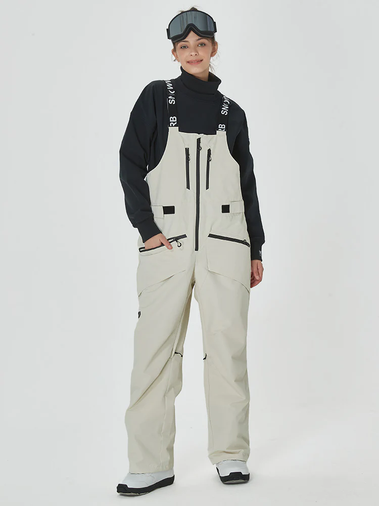 Women's Mountain Freerider Swag Cargo Snowboard Bib Overalls Baggy Snow Pants - Image 5