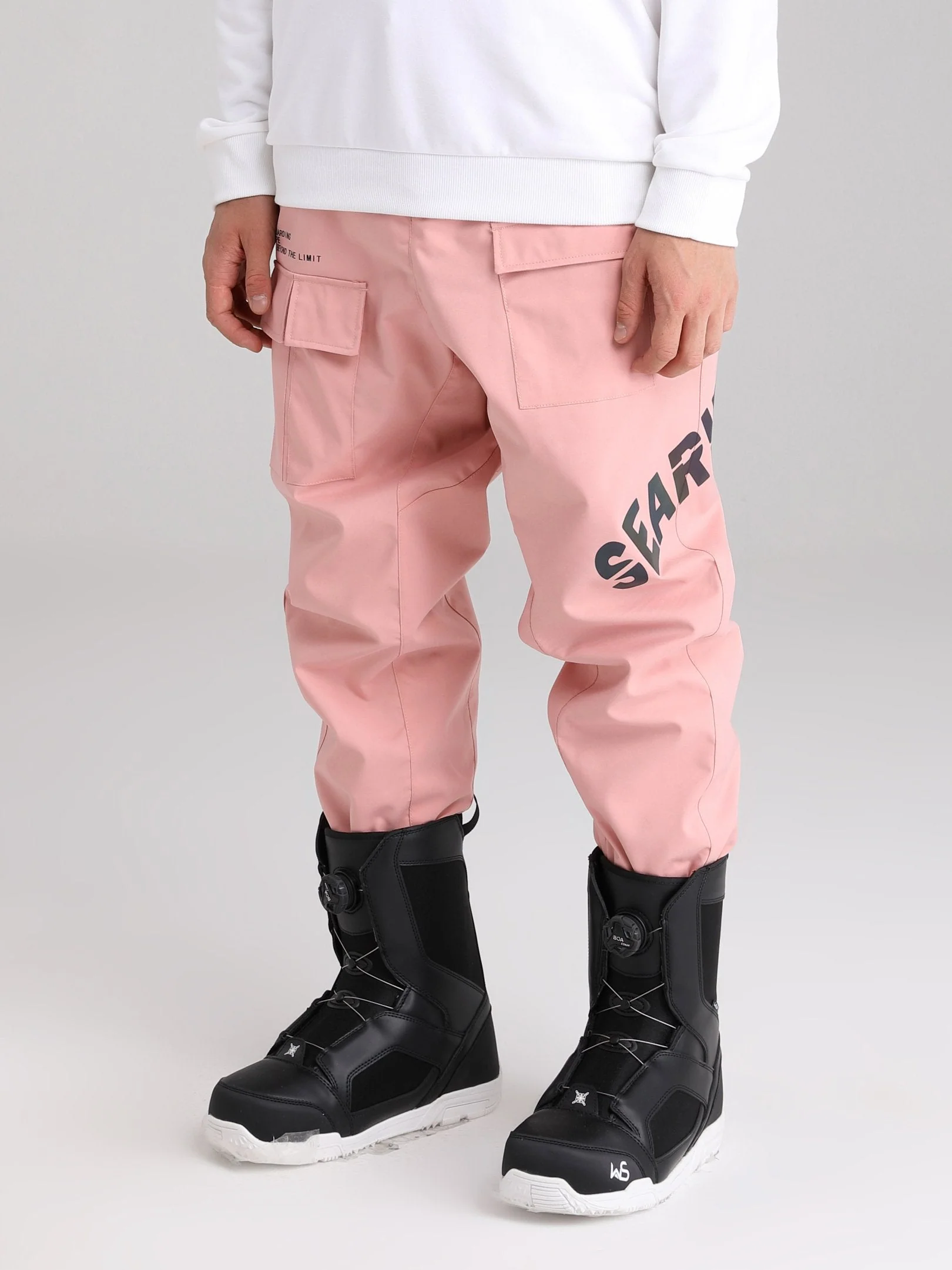 Women's Searipe Unisex Winter Discover Reflective Letters Snow Pants Ski Bibs - Image 10