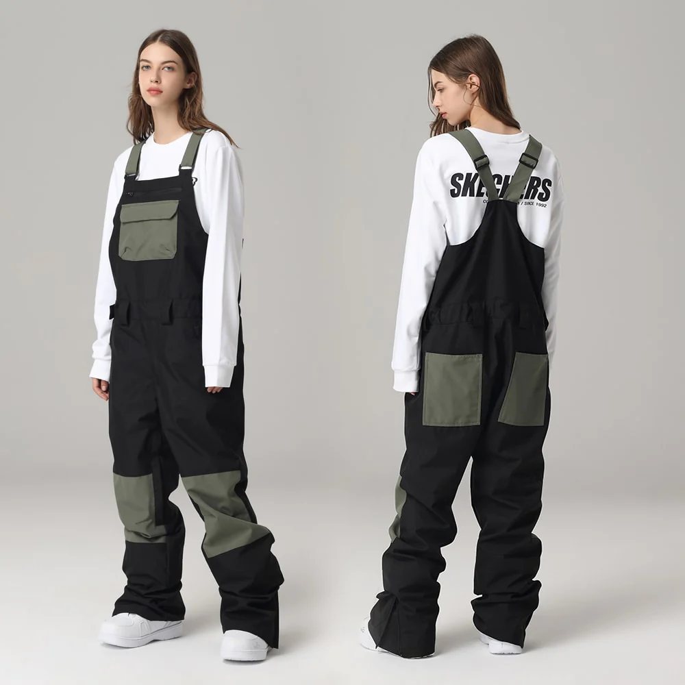 Women's Searipe Unisex Winter Mountain Discover Snowboard Pants Ski Bibs - Image 2