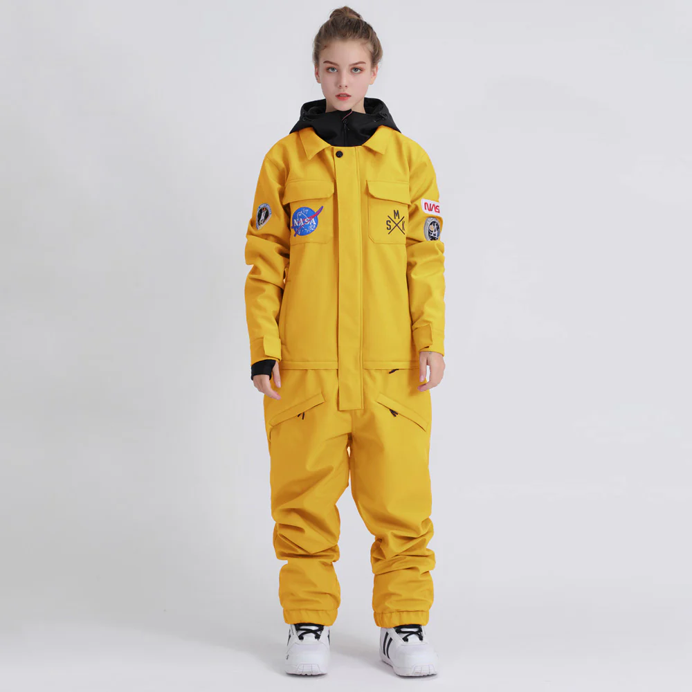 Women's SMN Slope Star Nasa Icon One Piece Ski Suits Snow Jumpsuit - Image 3