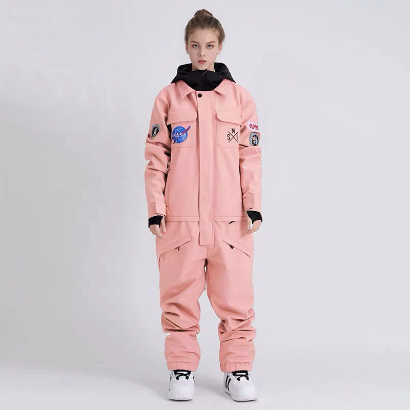 Women's SMN Slope Star Nasa Icon One Piece Ski Suits Snow Jumpsuit - Image 9