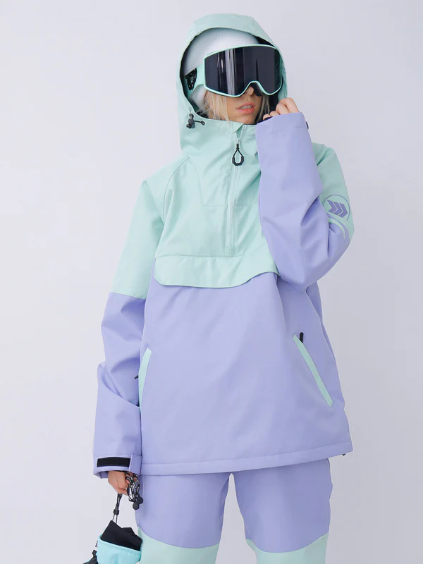 Women's Snowverb Alpine Ranger Colorblock Anorak Snow Jacket - Image 3