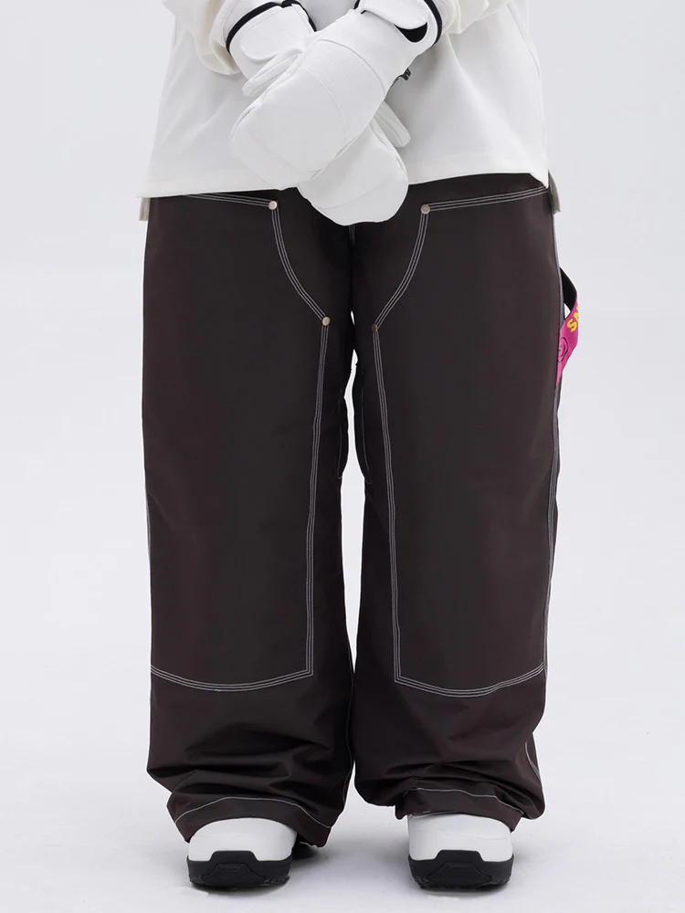 Women's Urban Street Style Freerider Baggy Snow Pants - Image 8