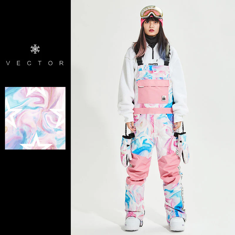 Women's Vector Mountain Queen Insulated Overalls Bib Snow Pants - Image 11